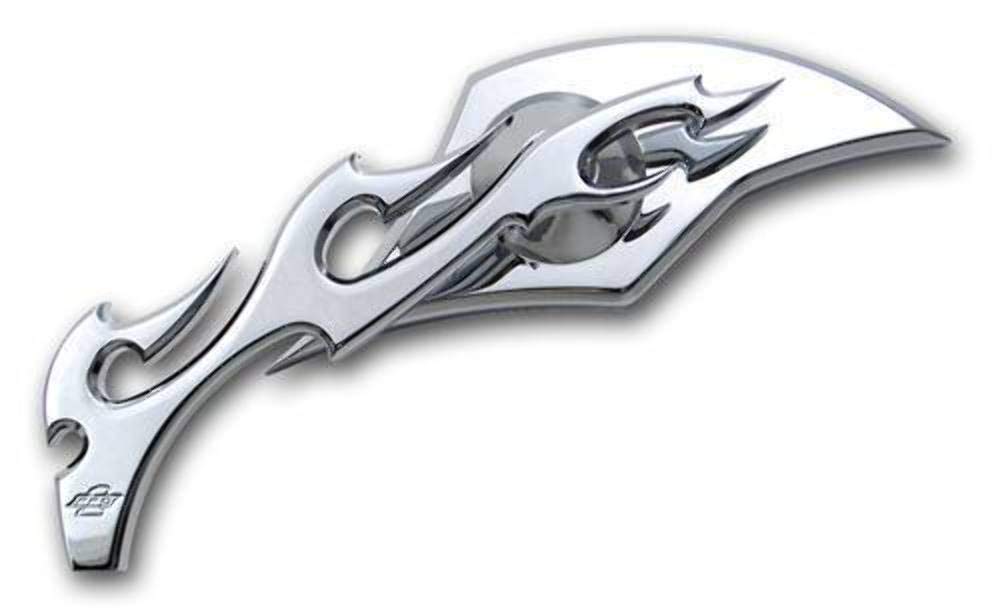 Pro-One Chrome Flame Left Billet Mirror 104220 - High-Quality Automotive Side Mirror Replacement for Trucks & SUVs - Perfect for Off-Roading, Towing & Custom Builds