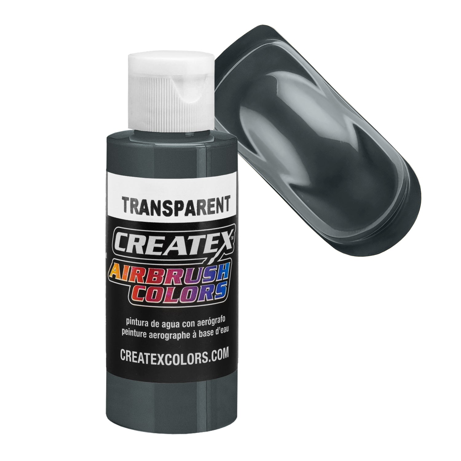 Medium Gray Transparent Airbrush Paint - 2 oz Bottle for Model Kits, Automotive Art & DIY Crafts | High-Quality, Fast-Drying Acrylic Paint