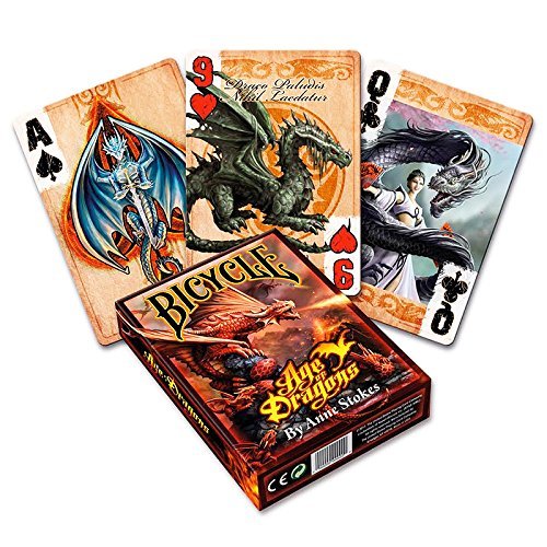 Anne Stokes Age of Dragons Bicycle Playing Cards - Premium Collectible Deck for Magic Tricks, Card Games & Gifts - Perfect for Poker Nights, Fantasy Lovers & Magicians