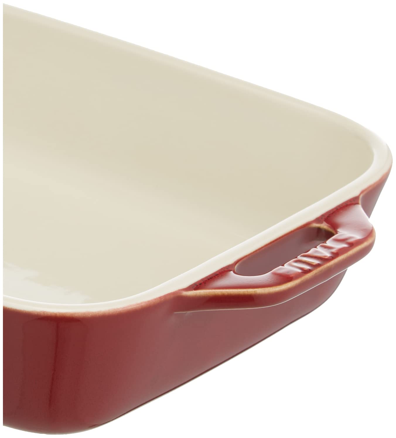 STAUB Rectangular Ceramic Baking Dish - 7.9 x 6.3 x 2.1 Inches, 1.76L (1.06QT) Capacity - Oven & Microwave Safe Red Casserole Dish for Roasting, Baking & Serving | Perfect for Lasagna, Casseroles & Holiday Meals