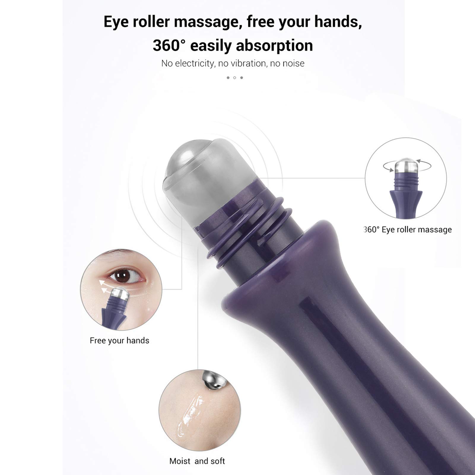 Anti-Wrinkle Roll-On Eye Serum for Dark Circles & Firming - Skincare for Aging Eyes