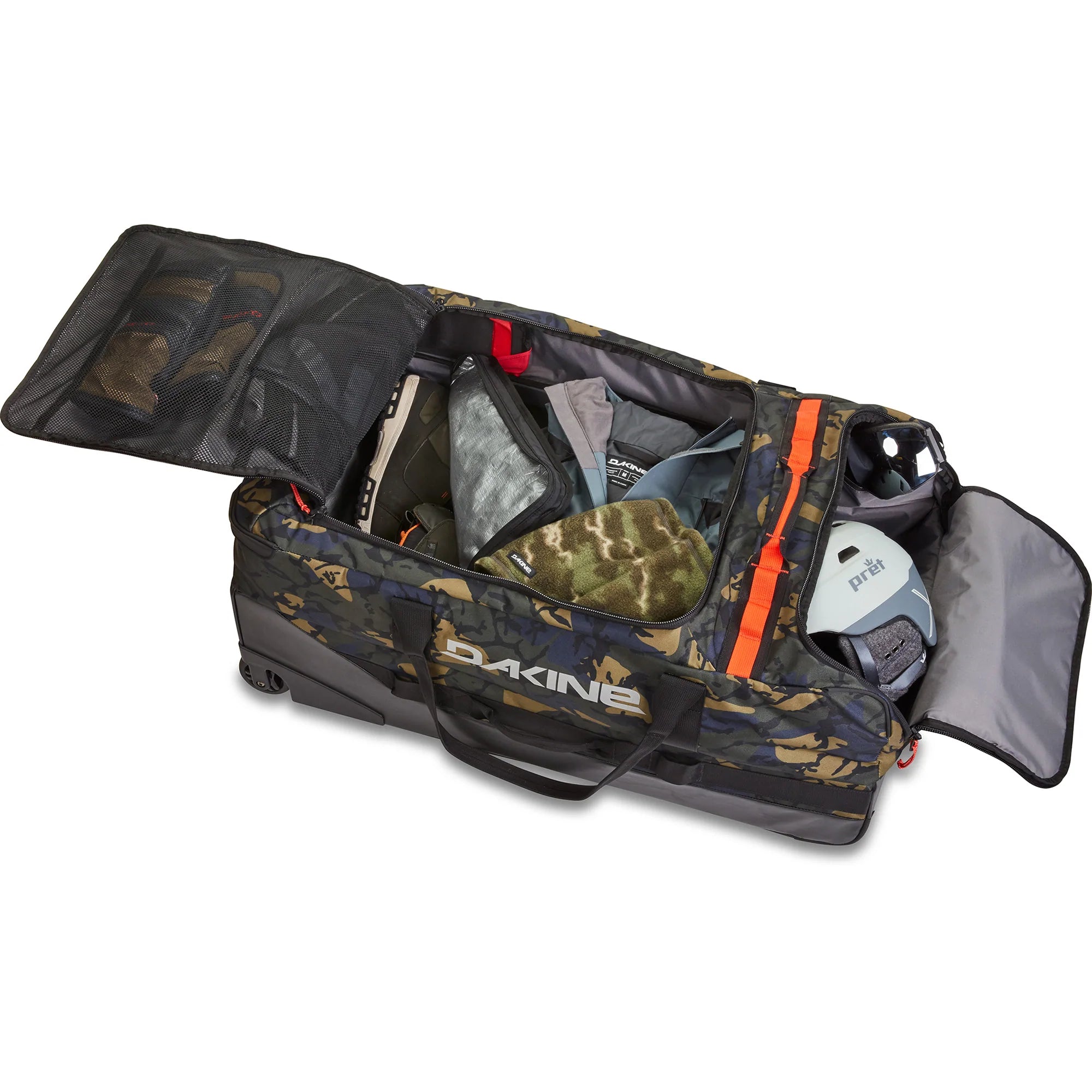 Dakine Torque 125L Wheeled Duffle Bag - Large Travel Duffel with Wheels for Gym, Sports Gear & Weekend Trips - Durable Rolling Luggage for Men & Women