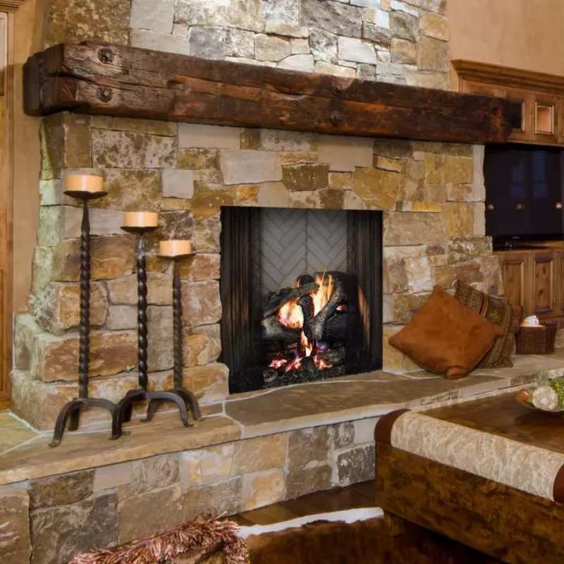 Majestic Ashland 42-Inch Wood Burning Fireplace - Classic Indoor/Outdoor Fireplace for Cozy Living Rooms & Patios | ASH42 | Perfect for Winter Nights & Outdoor Gatherings