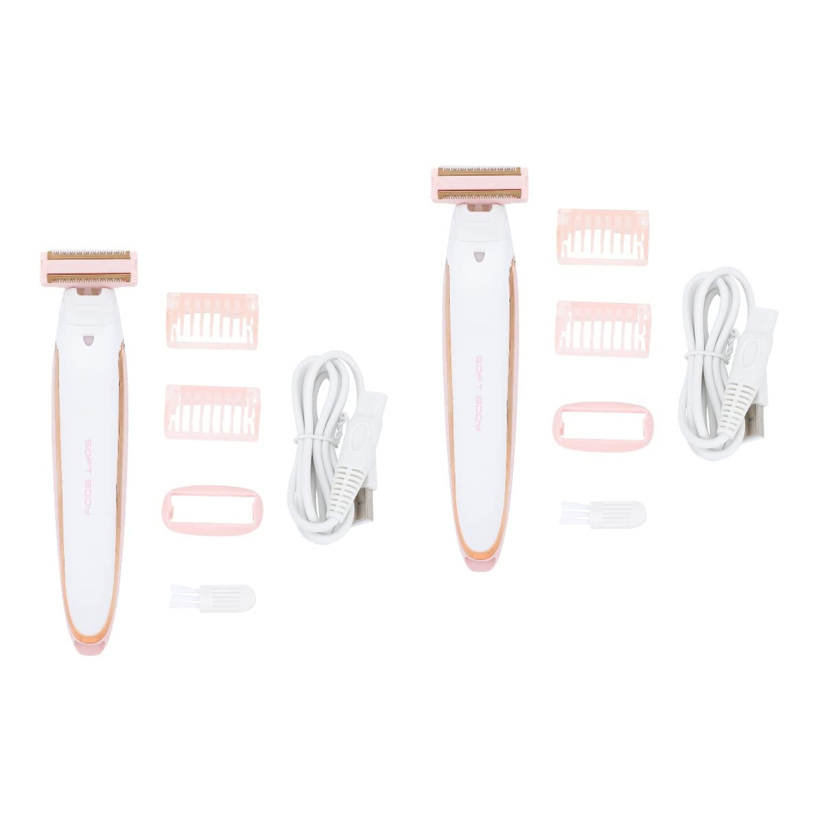 Professional Electric Hair Trimmer & Shaver for Men - 2-in-1 Head & Beard Grooming Kit with Splint White ABS Body - Perfect for Home, Travel & Salon Use