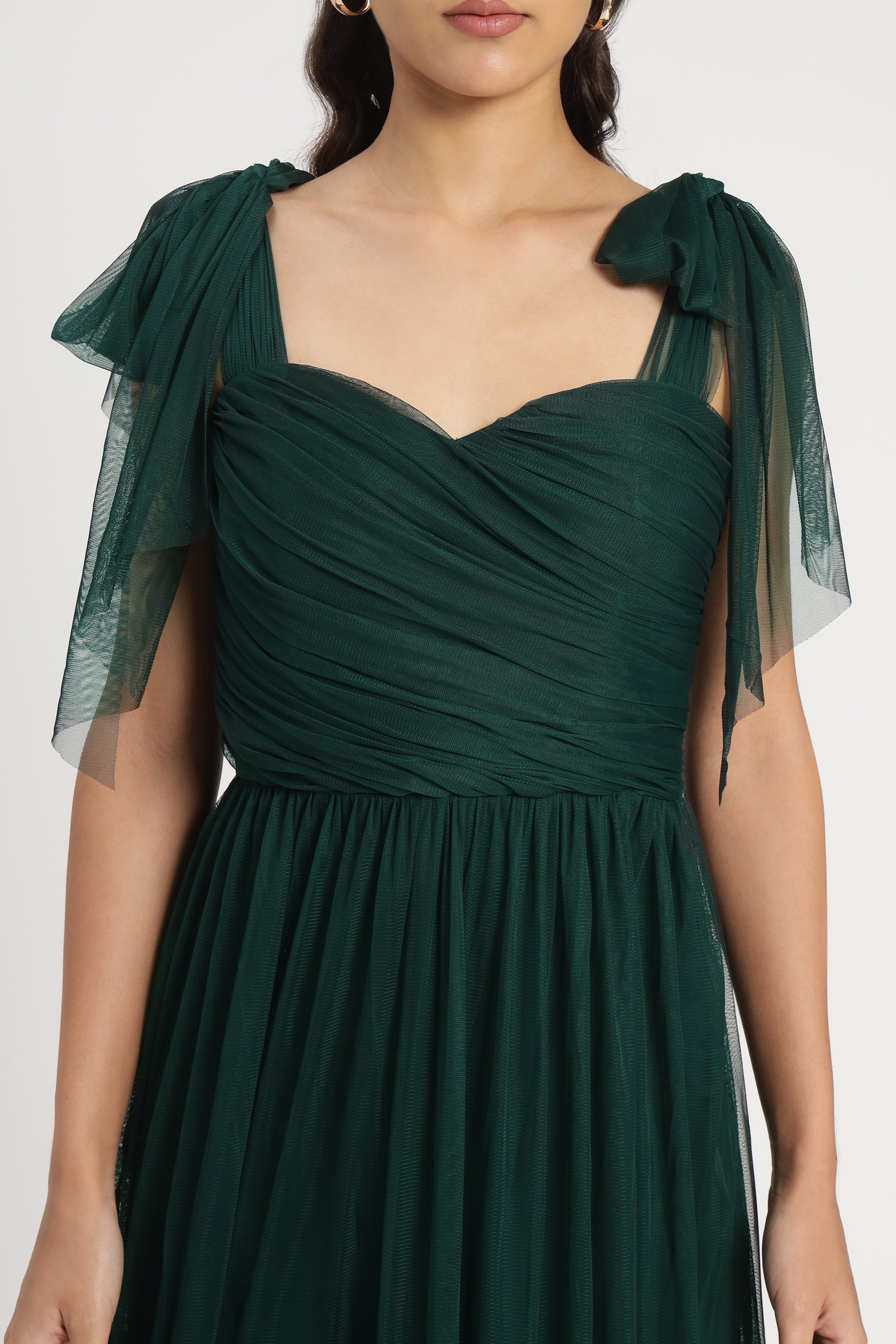 Ollie Midi Dress in Emerald Green - Elegant Women's Casual Dress for Spring & Summer | Perfect for Weddings, Parties & Office Wear
