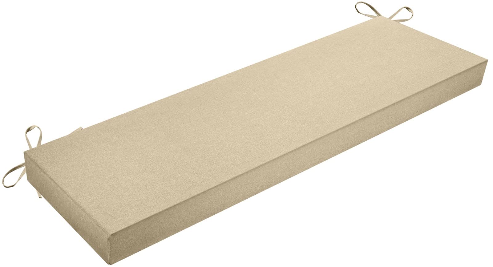 Waterproof Custom Outdoor Bench Cushion 17.7x17.7x4 Inch - Non-Slip Patio Furniture Cushion for Swing, Couch & Window Seat - Beige (Perfect for Garden, Porch & Indoor Use)