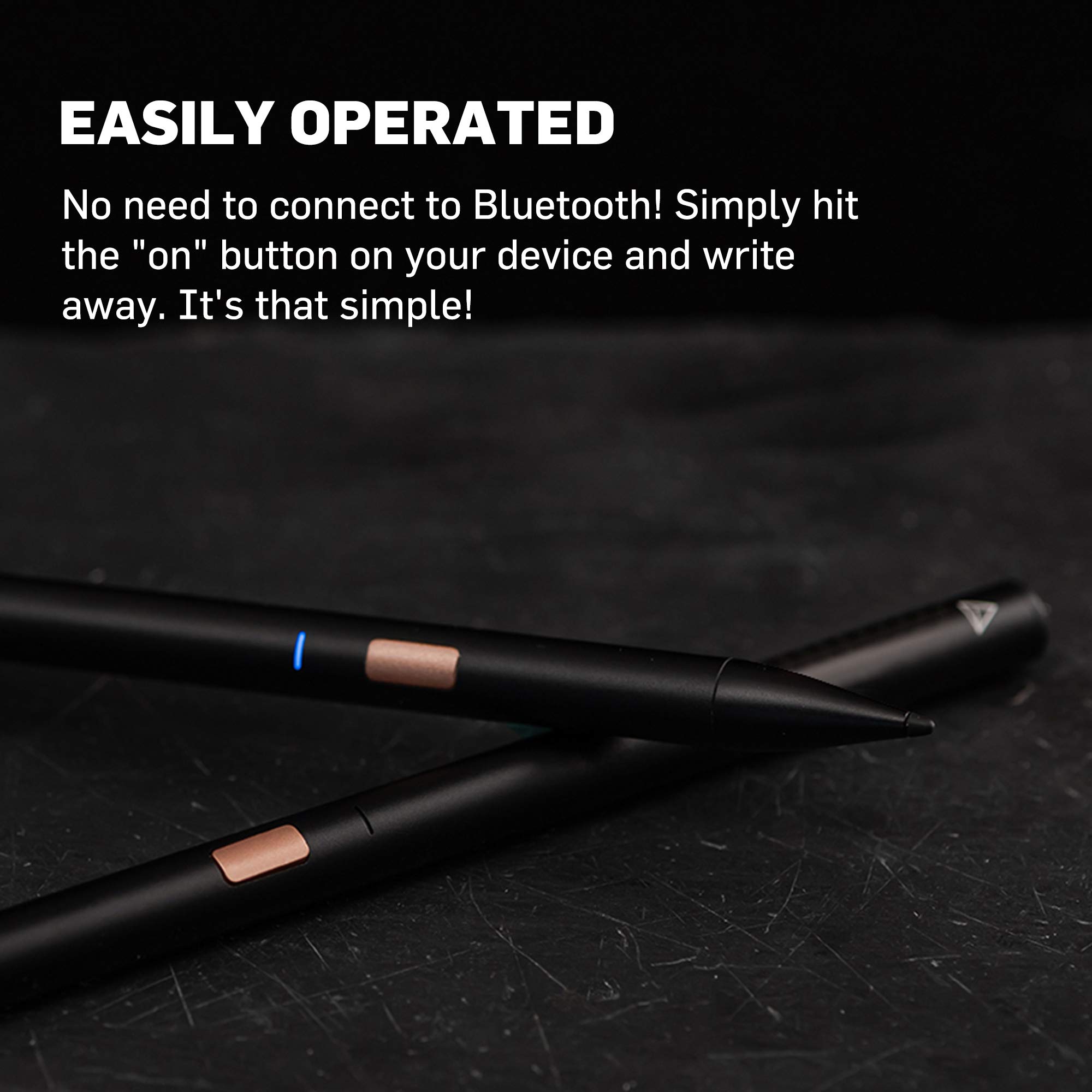 Adonit Note2 Black Stylus Pen for iPad - Dustproof & Waterproof, Palm Rejection, 24H Battery - Compatible with iPad Pro/Air/Mini - Perfect for Digital Art, Note Taking & Professional Drawing
