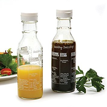 Norpro 809A Clear Salad Dressing Maker Set of 2 - Perfect for Homemade Vinaigrettes, Marinades & Healthy Meal Prep