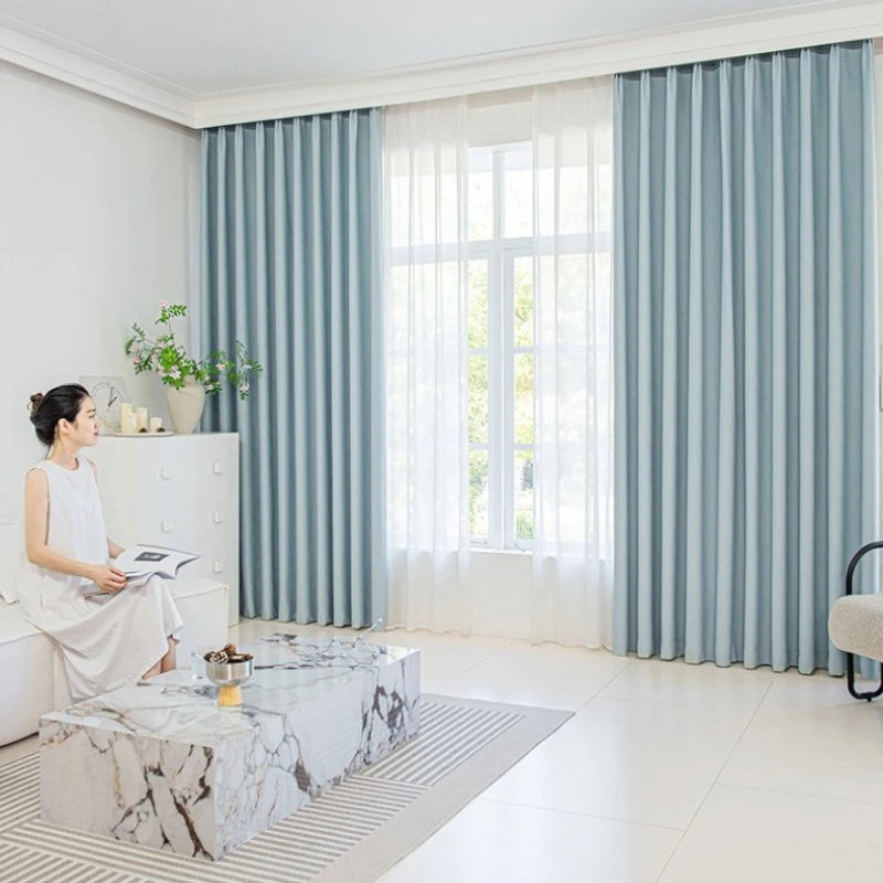 Premium Blackout Curtains with Embossed Leaf Pattern - Custom Size for Bedroom & Living Room - Thermal Insulated, Noise Reducing Window Drapes for Home Decor
