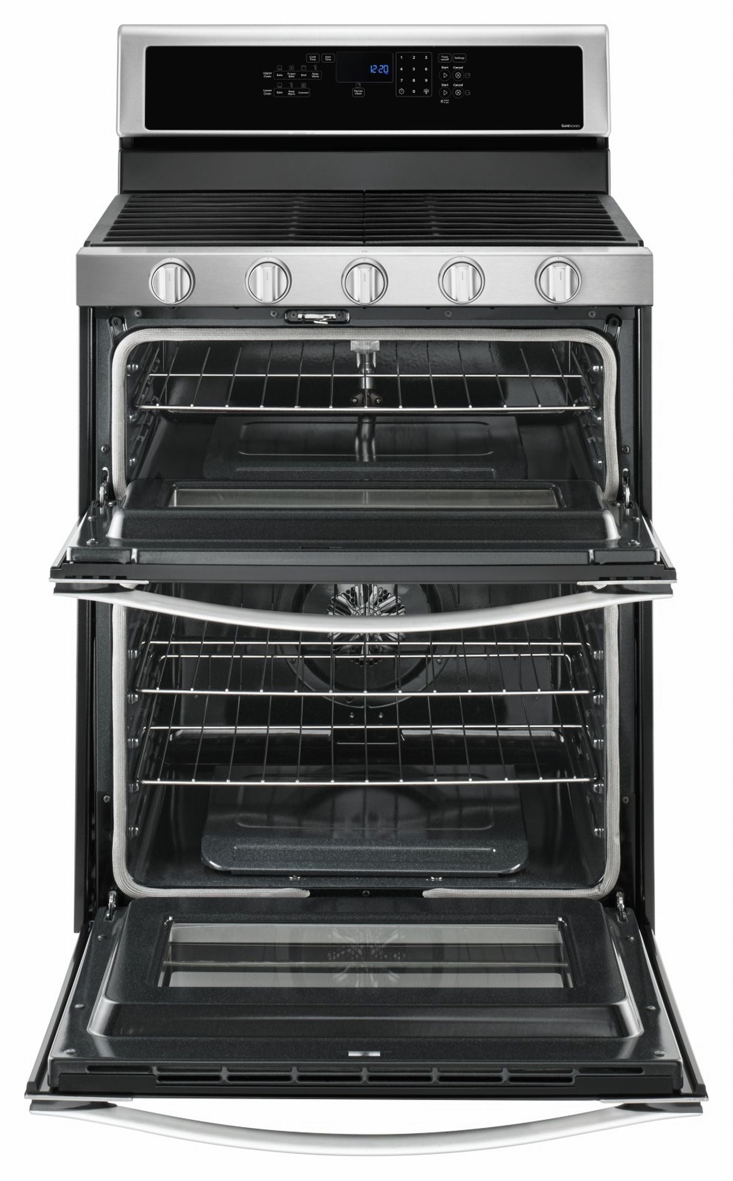 Whirlpool WGG745S0FS 6.0 Cu. Ft. Stainless Steel Double Oven Gas Range - Perfect for Large Family Cooking & Holiday Baking