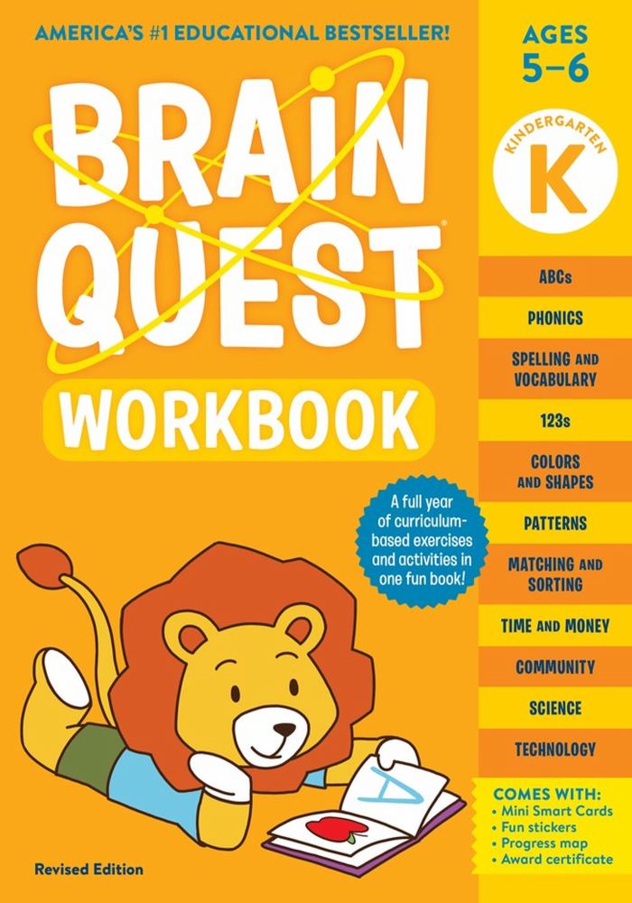 Brain Quest Kindergarten Workbook - Revised Edition for Kids Ages 5-6 | Fun Learning Activities, Math & Reading Skills | Perfect for Homeschooling & Classroom Use