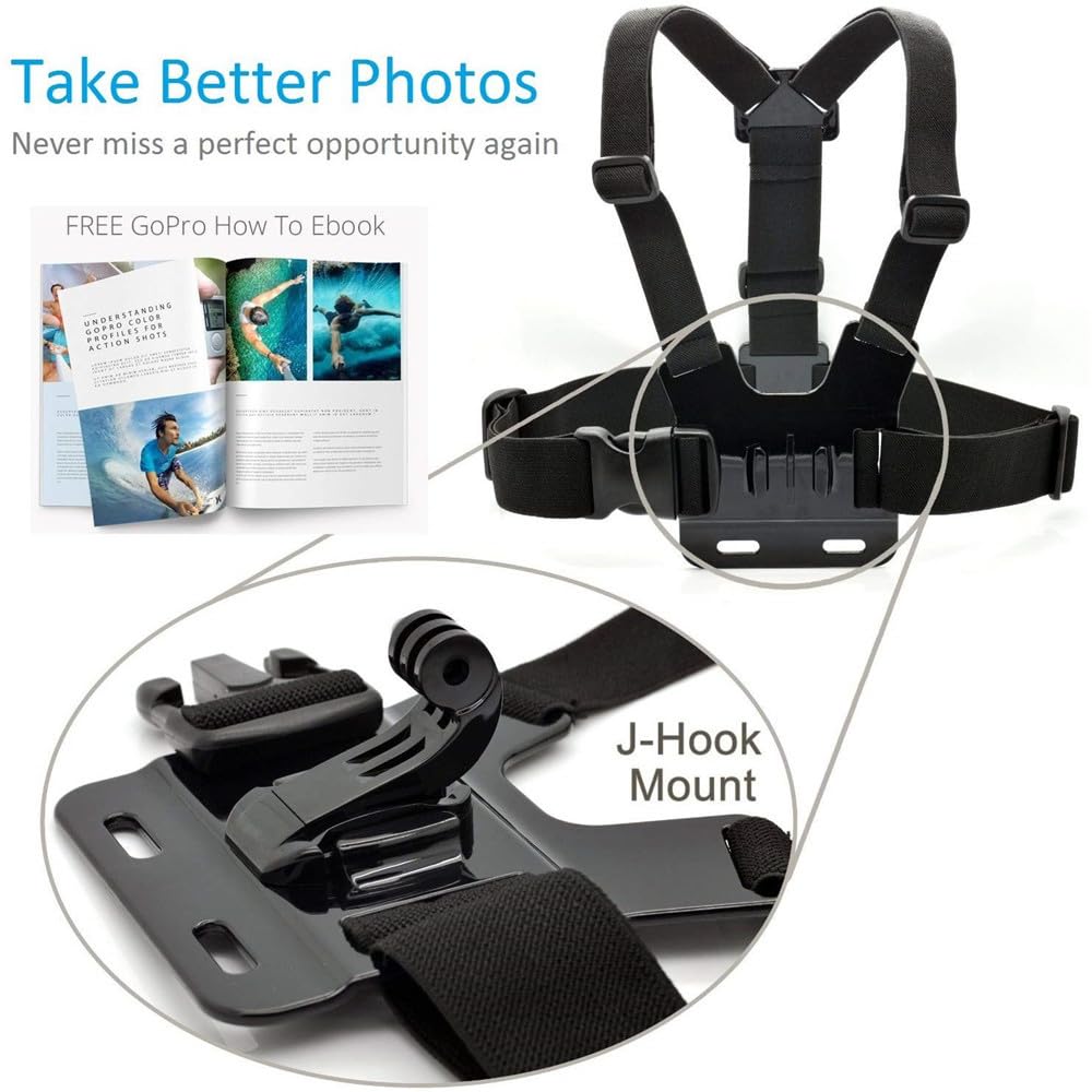 50-in-1 Action Camera Accessories Kit for GoPro Hero 13/12/11/10/9, DJI Osmo Action 2/3/4/Pro 5, Insta360 X2/X3 - Waterproof Durable Case Included - Perfect for Vlogging, Travel, Sports & Underwater Adventures