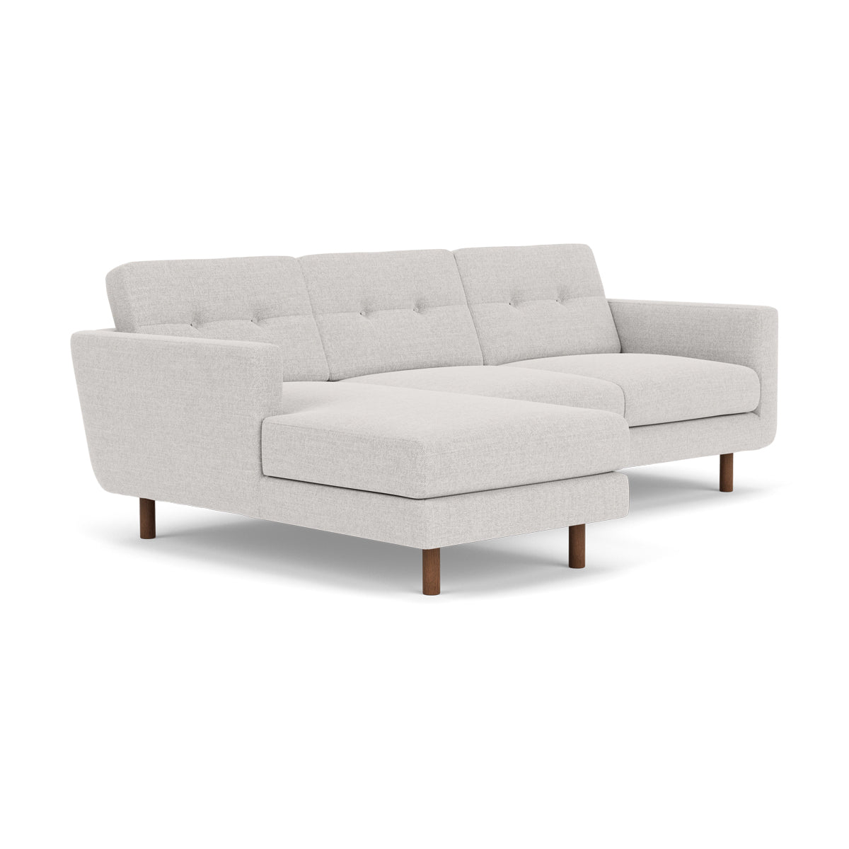 Conrad Fabric Left Chaise Sofa - Modern L-Shaped Sectional Couch with Reversible Chaise Lounge for Living Room, Apartment & Home Theater Comfortable Seating