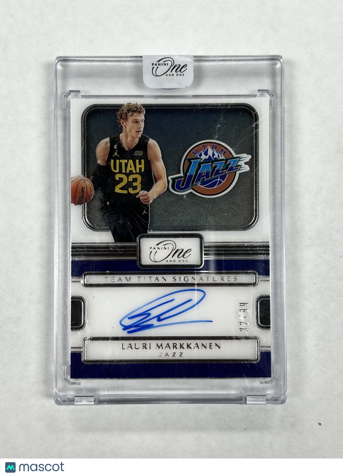 2022 Panini One Lauri Markkanen Team Titan Signatures Basketball Card 32/99 #TTS LMR - Rare Collectible for NBA Fans & Sports Memorabilia Enthusiasts