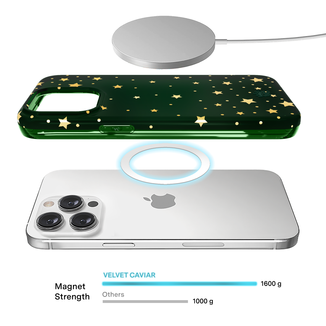 Evergreen Stars iPhone Case - Durable Protective Cover for iPhone 13/14/15 Pro Max - Slim Shockproof Design - Perfect for Outdoor Activities, Travel & Daily Use
