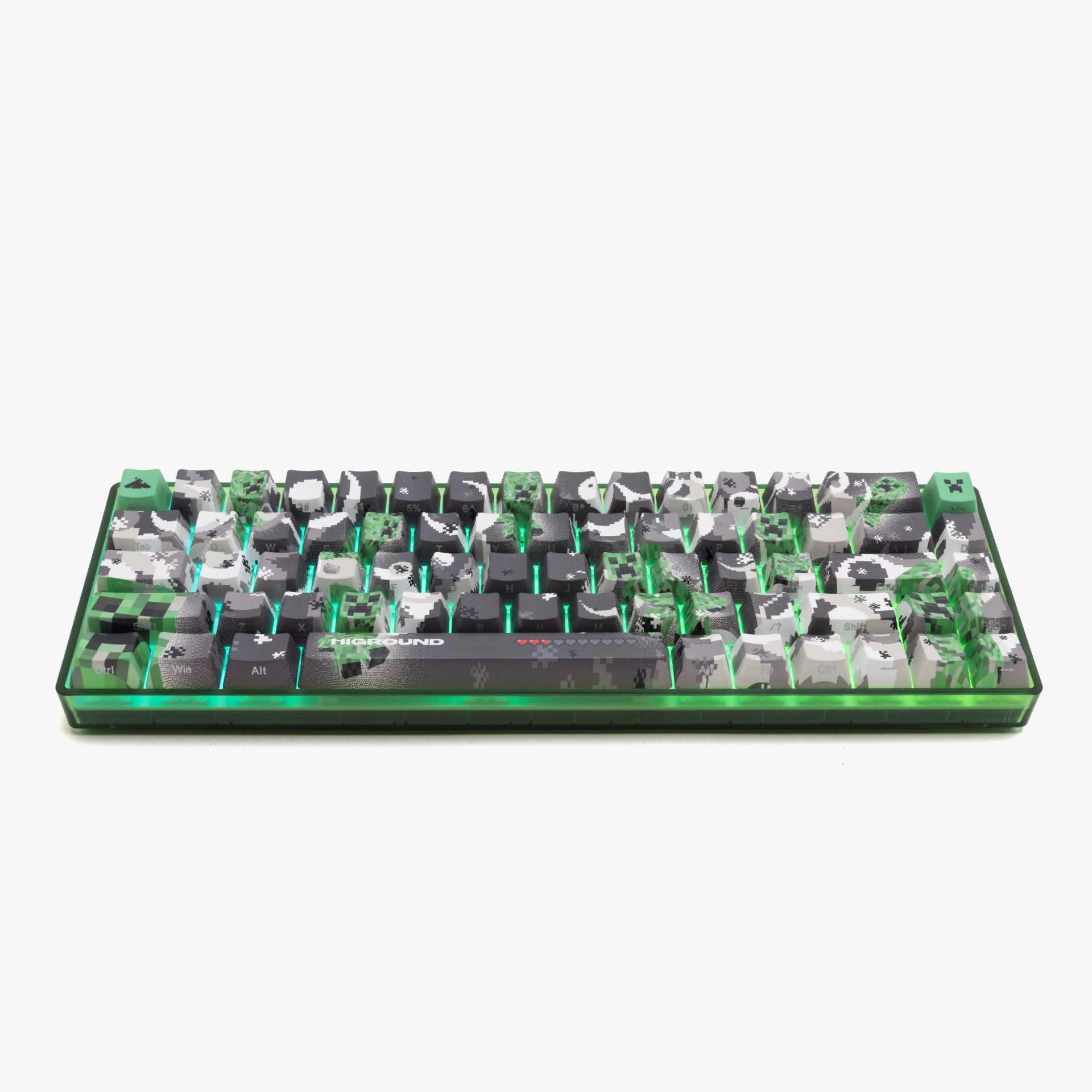 HG x Minecraft Basecamp 65HE Mechanical Gaming Keyboard - Creeper Themed RGB Backlit - Perfect for Gaming & Typing