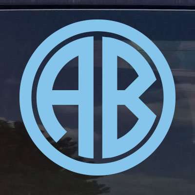 Custom Circle Letter Initials Monogram Sticker - Personalized Decals for Tumbler Cups, Laptops, Vehicles - Fits Yeti, RTIC & More - 14 Vibrant Colors (2 Inch) - Perfect for DIY Crafts, Water Bottles & Gift Personalization