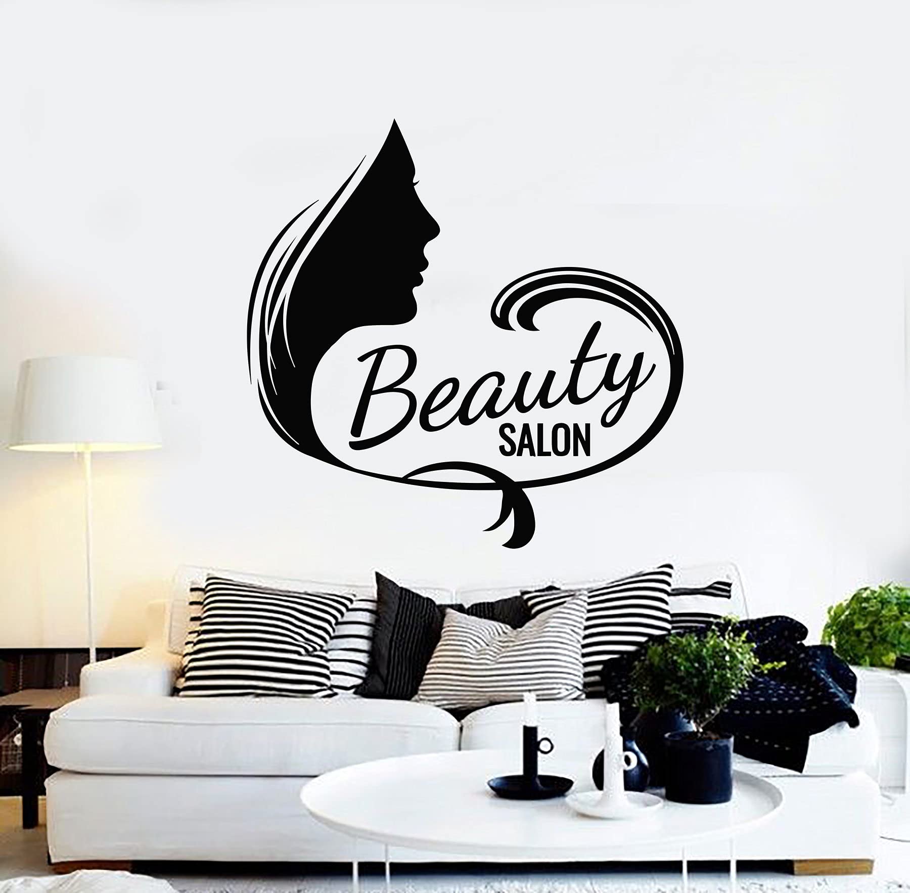 VVWV Beauty Salon Wall Decals - Motivational Quotes Stickers for Hair Salons, Barbershops, Nail & Massage Spas (45x40cm) - Perfect for Salon Decor, Makeup Stations & Waiting Areas