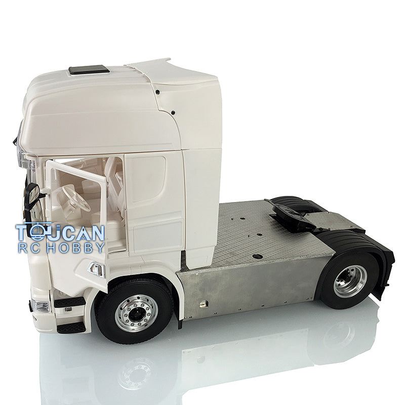 1/14 LESU Metal 4x4 Chassis Highline Cabin RC Tractor Truck Simulation Vehicle - Unassembled DIY Hobby Model with Light ESC Servo Motor for Off-Road Adventure & Collection Display