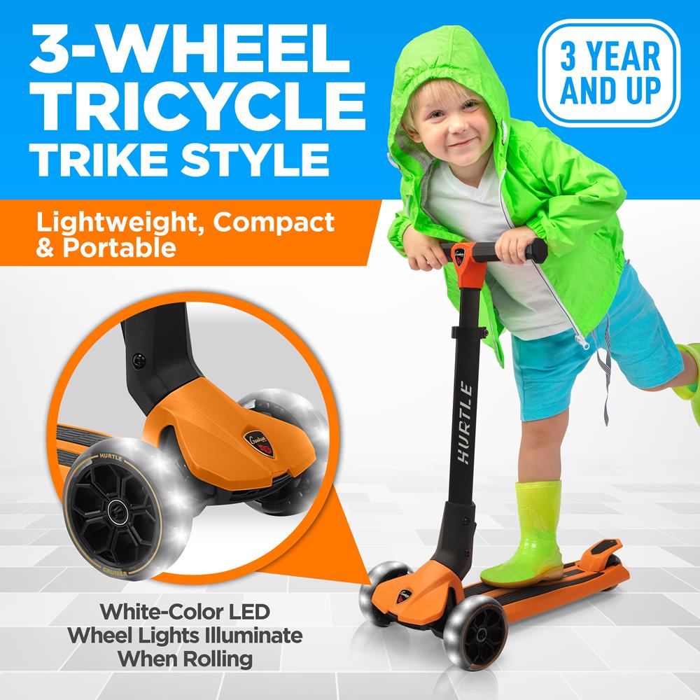 3 Wheel Foldable Kids Scooter - Lightweight & Adjustable for Ages 3-8 - Perfect for Outdoor Play, Commuting & Neighborhood Rides