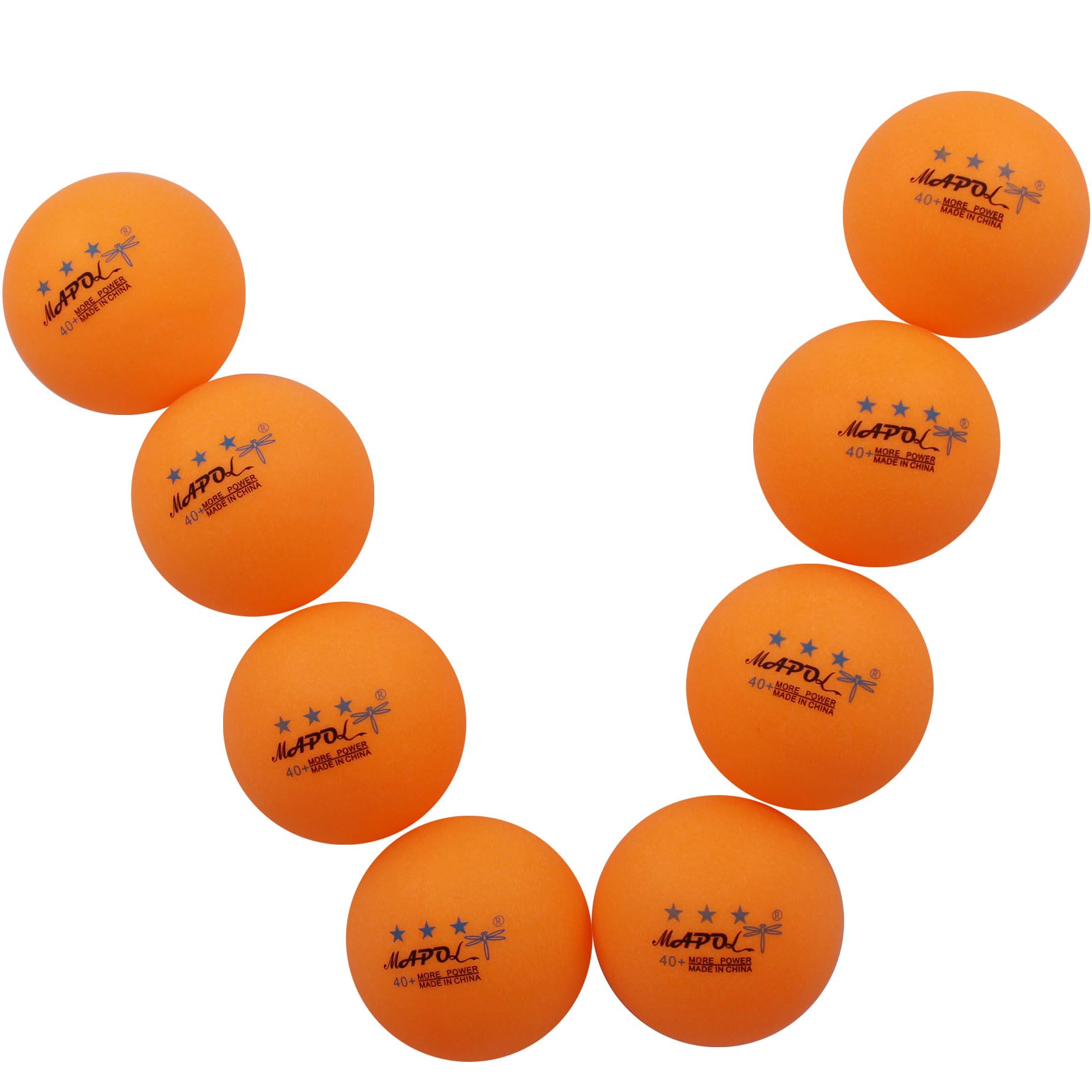 MAPOL 100-Pack 3-Star Orange Practice Ping Pong Balls - Premium Table Tennis Training Balls for Tournaments, Clubs & Home Practice - Durable & Consistent Bounce for Professional & Recreational Play