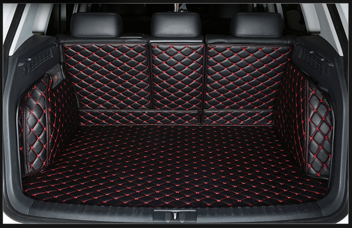 Custom Cargo Cover Mats Trunk Cargo Liner for Lexus UX UX200 UX250H - All Weather Protection, 3D Laser Measured for Maximum Coverage, Odorless & Durable (Black with Red Stitching) - Perfect for Road Trips, Grocery Hauling & Pet Transport