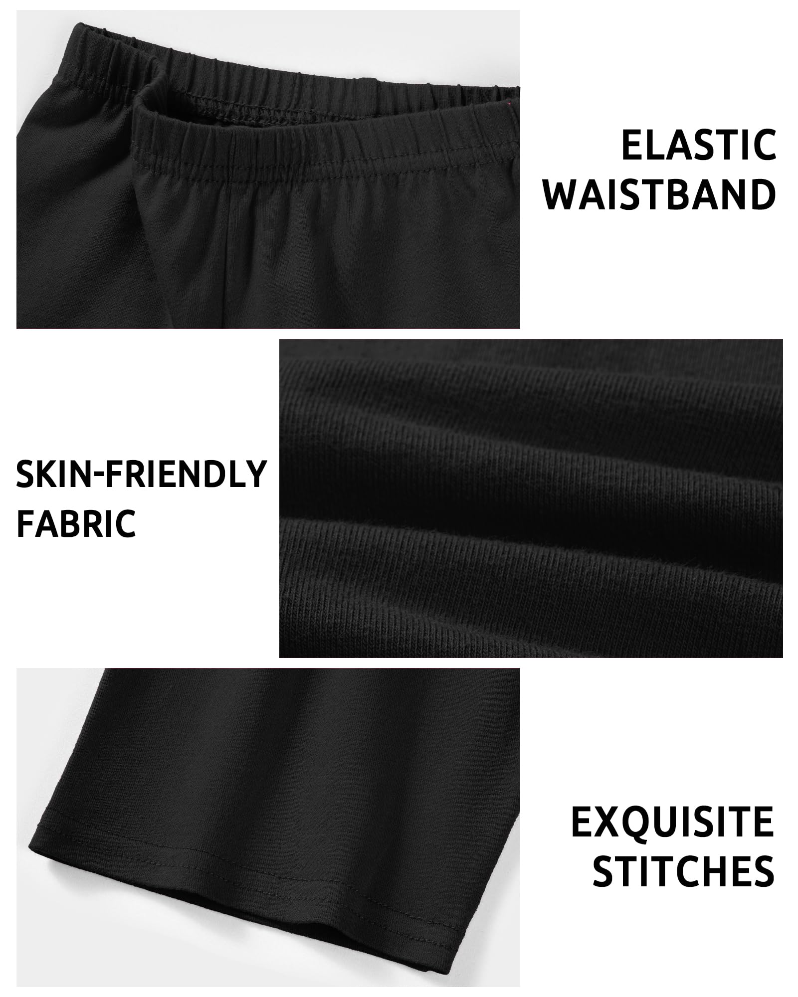 3 Pack Girls Bike Shorts - Soft Cotton Kids Biker Shorts for Dance, Running, Gym & Play | Breathable Athletic Wear for Active Girls | Perfect for Sports, Yoga & Everyday Wear