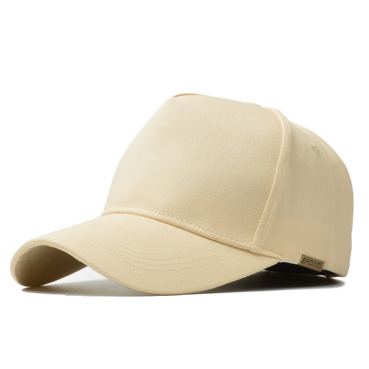 Adjustable 60-65cm Men's Baseball Cap - 5-Panel Cotton Snapback Hat for Men - Trucker Style Bone Design - Perfect for Outdoor Sports, Casual Wear & Summer Sun Protection