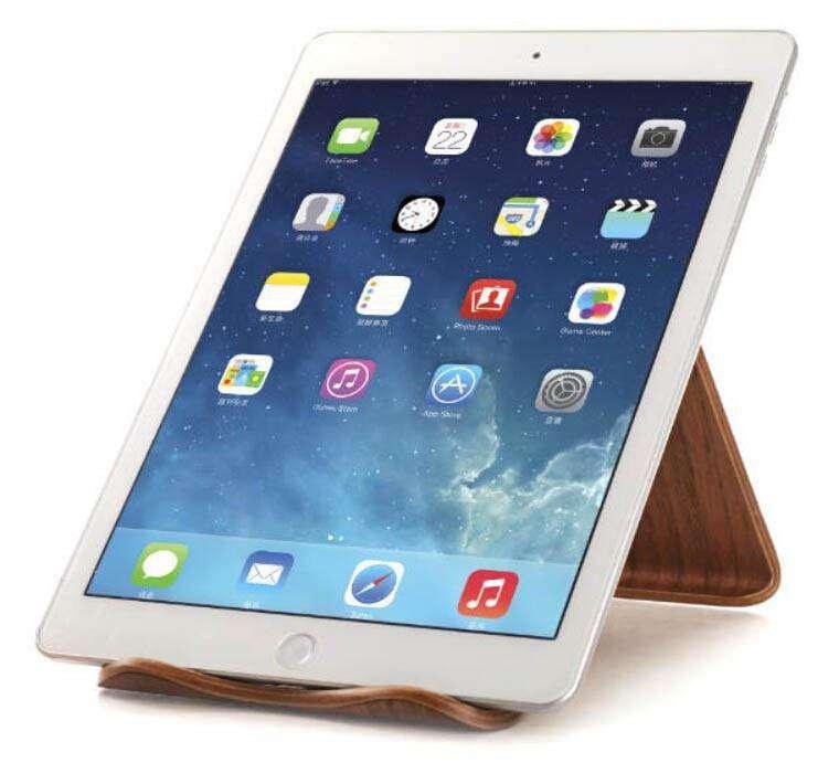 Birch Bent Plywood iPad Tablet Stand - Adjustable Holder for Desk, Work, and Home Office Use - Perfect for Reading, Watching Videos, and Video Calls