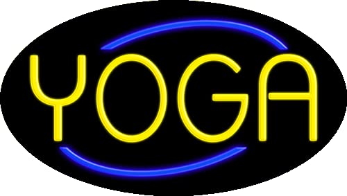 Custom Yoga Glass Neon Sign #14319 | Handmade in USA | Perfect for Yoga Studios, Home Decor & Meditation Spaces