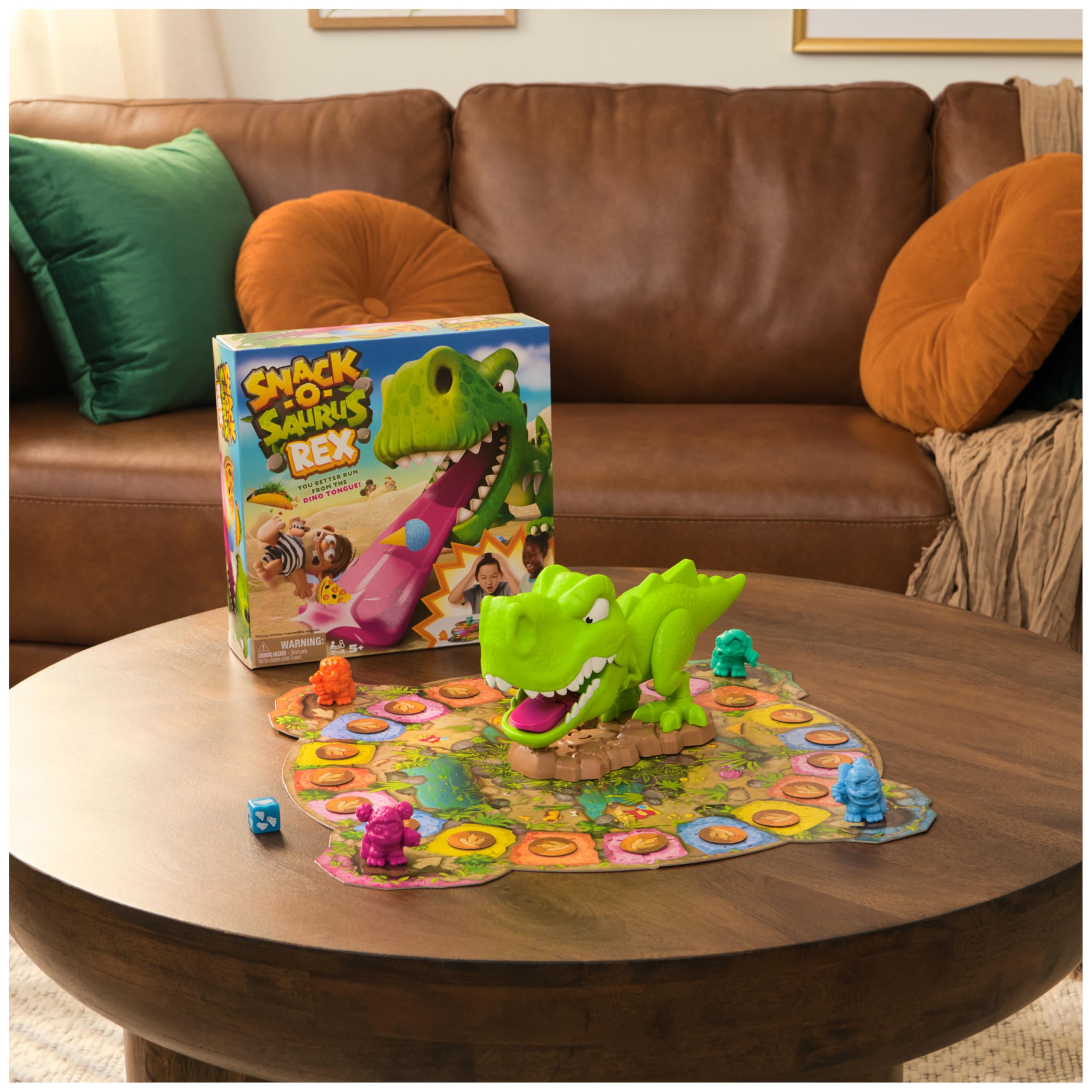 Spin Master Games Snack-O-Saurus Rex - Interactive Dinosaur Board Game for Kids Ages 5+ | Fun Family Night Game for 2-4 Players | Perfect for Birthday Parties & Indoor Playtime