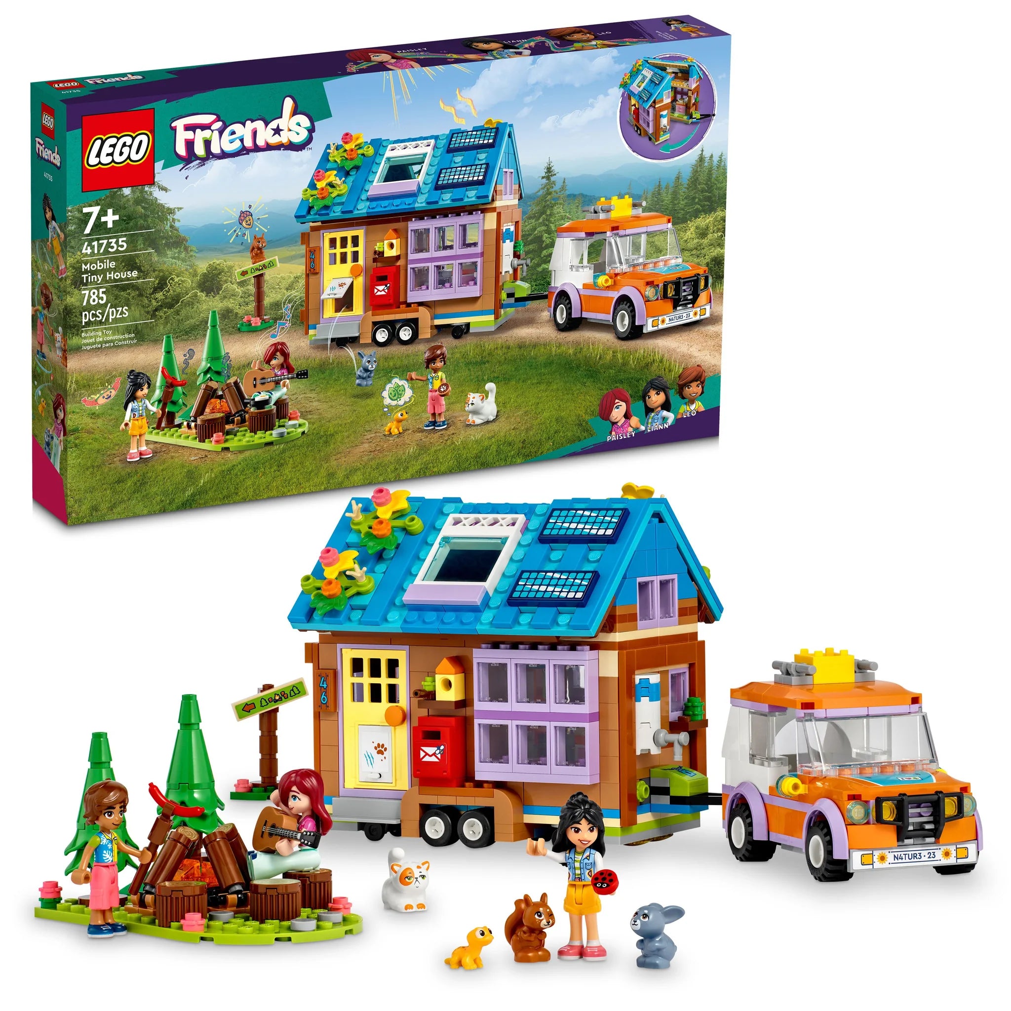 LEGO® Friends™ Mobile Tiny House Building Toy Set - Creative Play for Kids, Perfect for Travel & Indoor Fun | STEM Learning & Imaginative Play