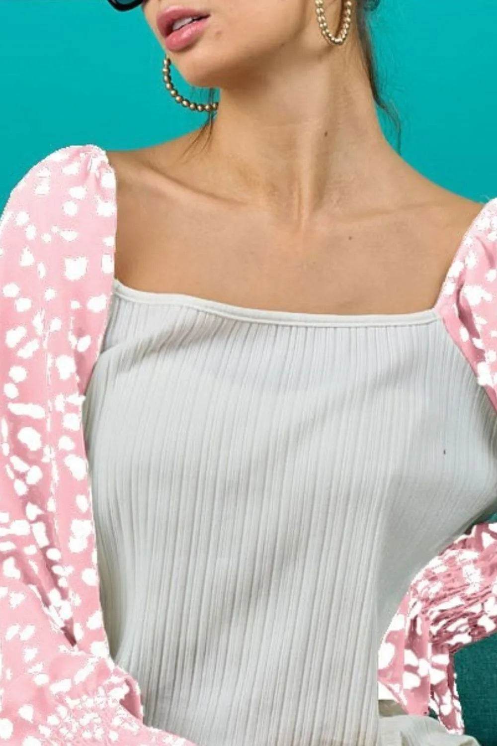 BiBi Ribbed Leopard Print Long Sleeve Tops for Women | Trendy Casual & Party Wear | Perfect for Date Nights, Office Outfits & Fall Fashion