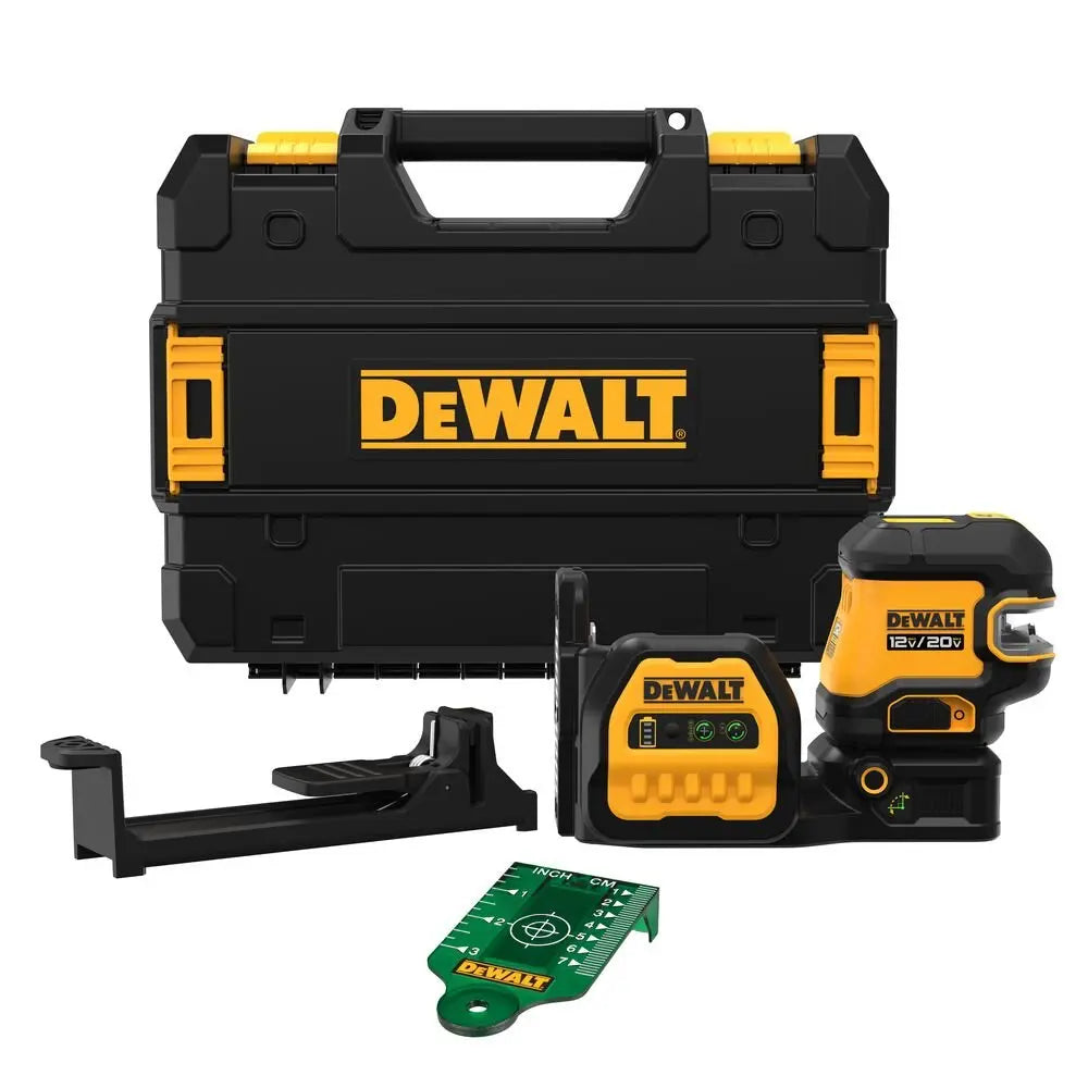 DEWALT DCLE34220GB Cross Line Laser Level with 2 Spot Lasers - Perfect for Construction, Renovation, and DIY Projects