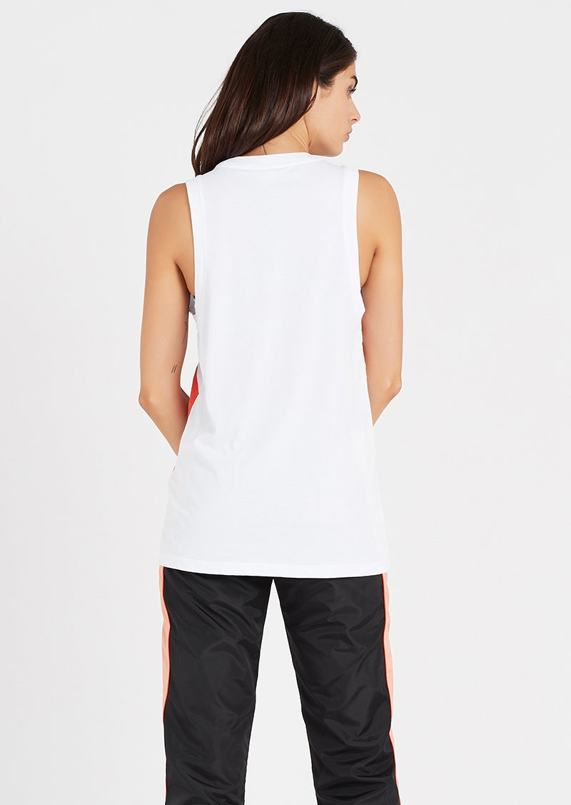Cutshot Tank Top for Women - Soft & Breathable White Sleeveless Shirt for Summer, Gym, Yoga & Casual Wear