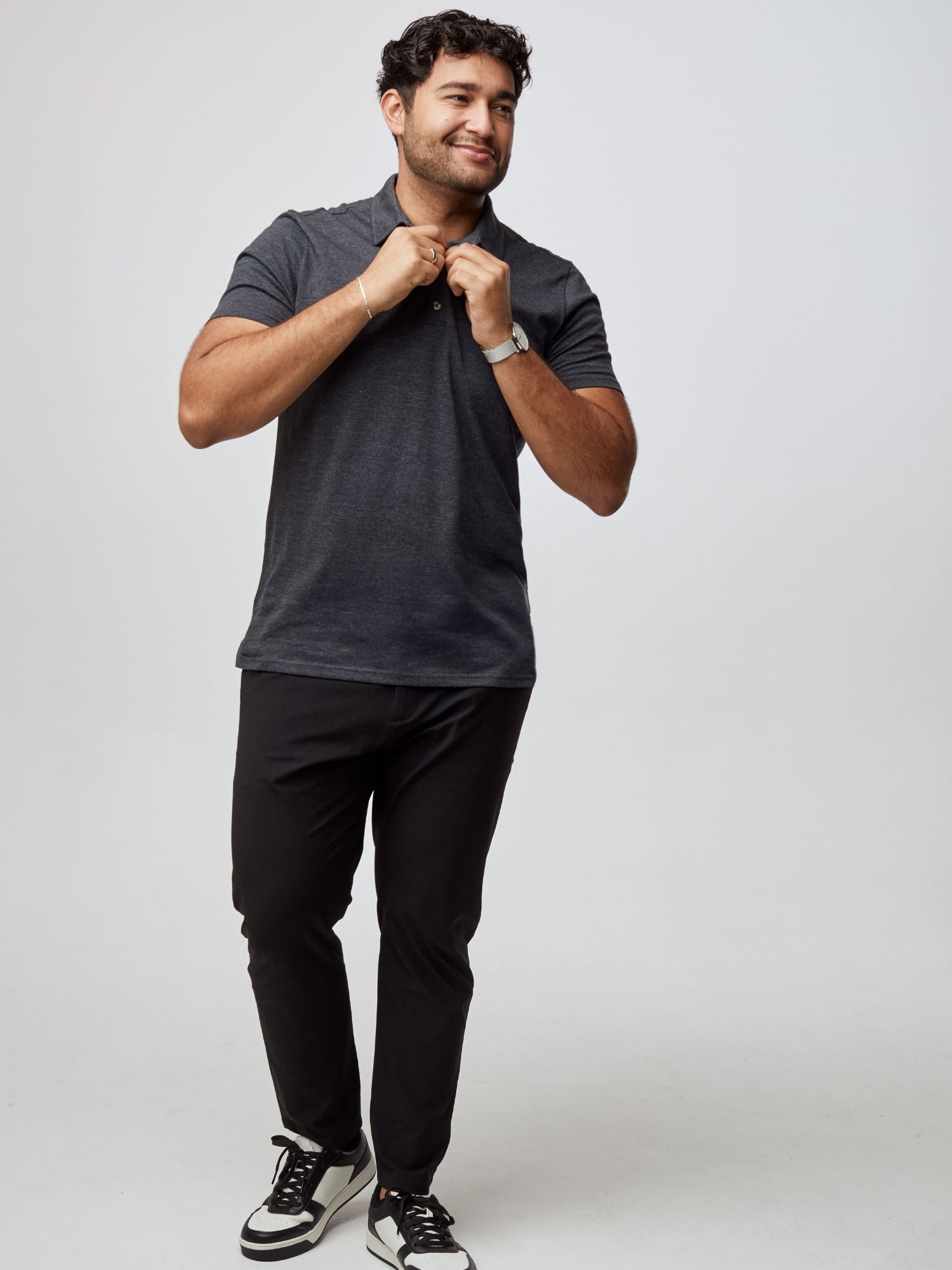 Premium Men's Charcoal Gray Polo Shirt - Breathable Cotton, Classic Fit - Perfect for Casual Wear, Golf & Business Casual Outfits