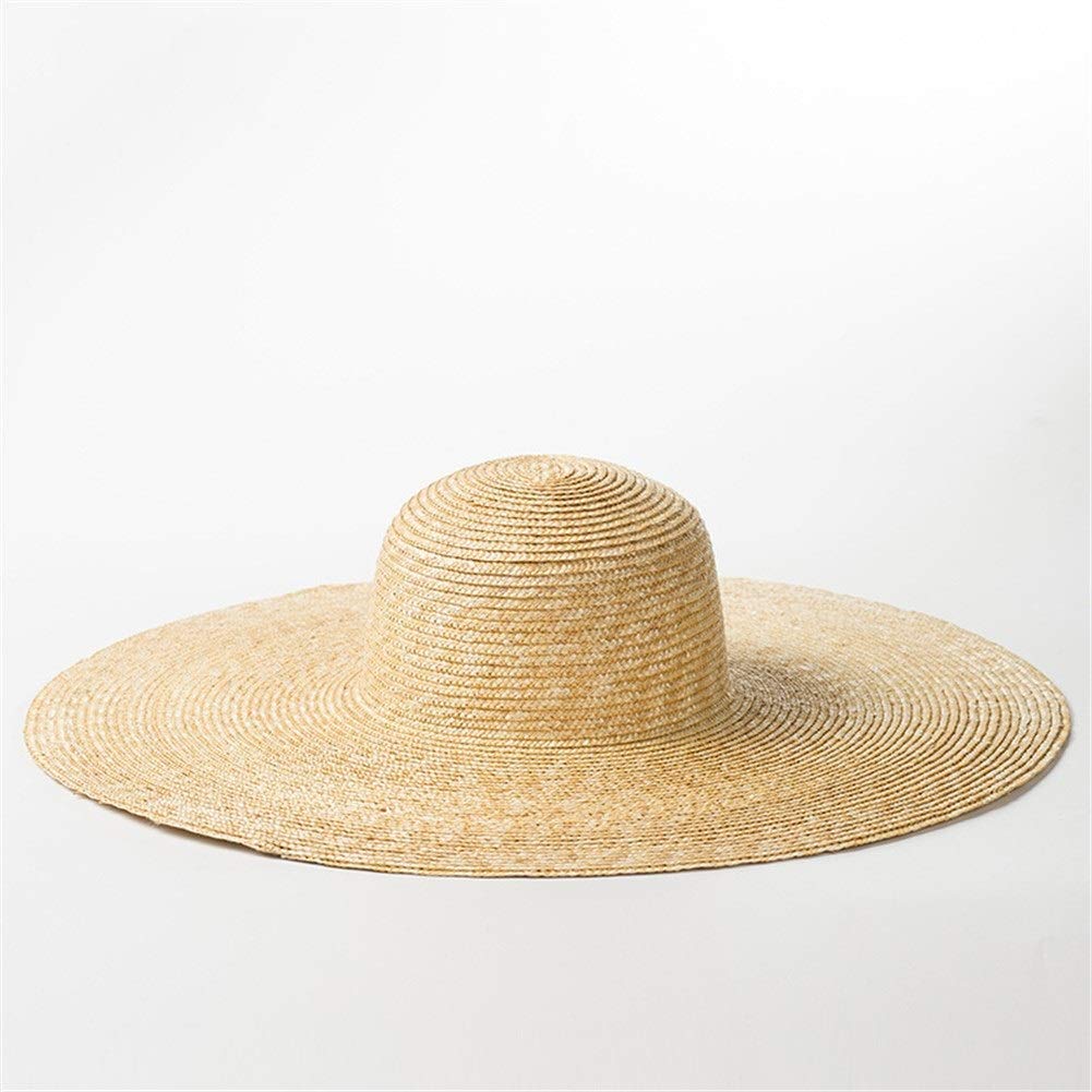 Stylish Dome Straw Hat for Women - Summer Sun Protection Wide Brim Beach Hat - Perfect for Outdoor, Travel, and Vacation