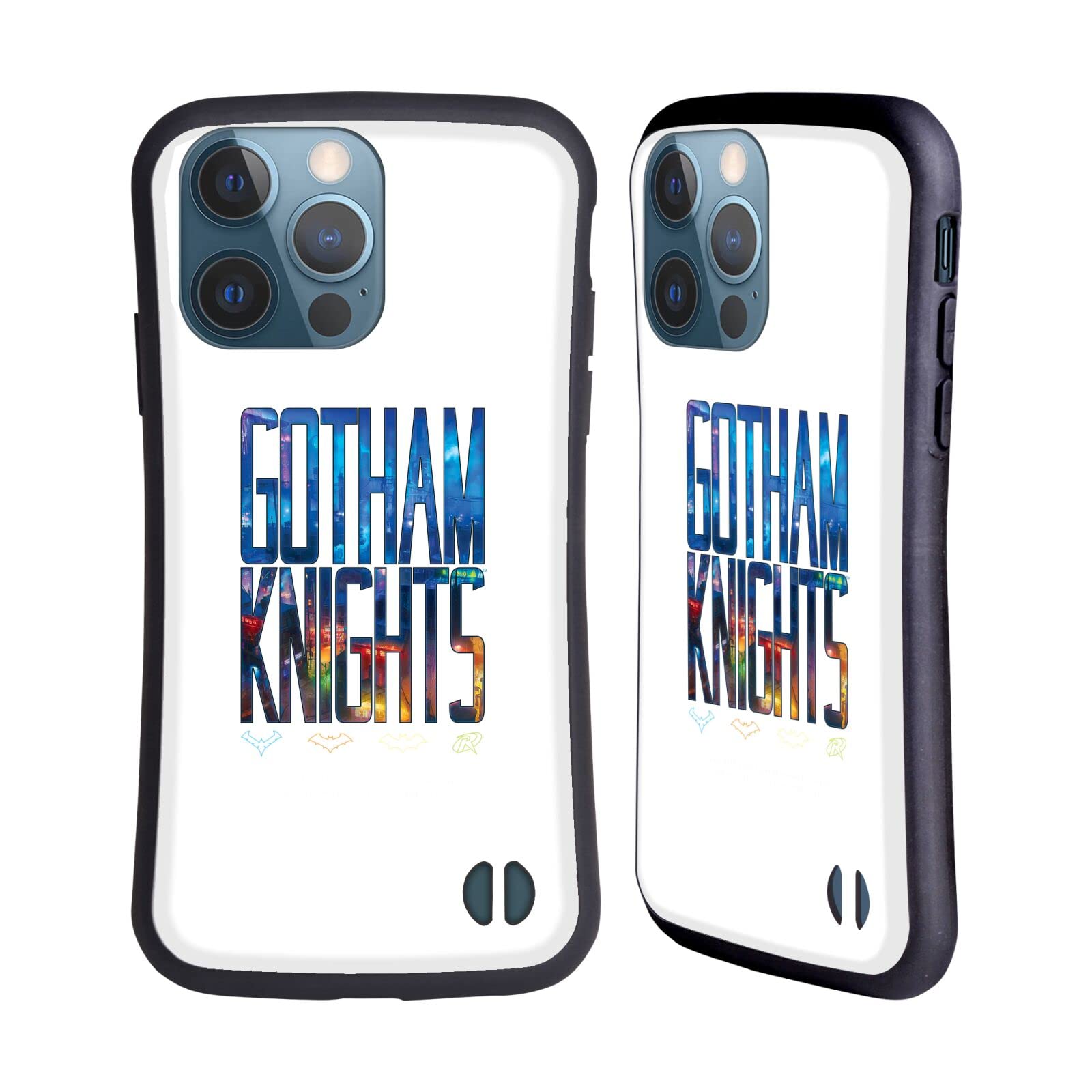 Gotham Knights Logo iPhone 13 Pro Case - Officially Licensed Character Art Hybrid Cover by Head Case Designs | Perfect for Gaming Fans & Batman Collectors