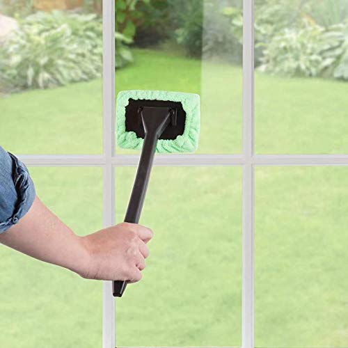 XINXIYAN 19-Inch Car Windshield Cleaner Tool - Interior Window Cleaning Kit for Cars, Trucks & SUVs (Green Rectangle) - Perfect for Streak-Free Cleaning at Home, Car Wash or Road Trips