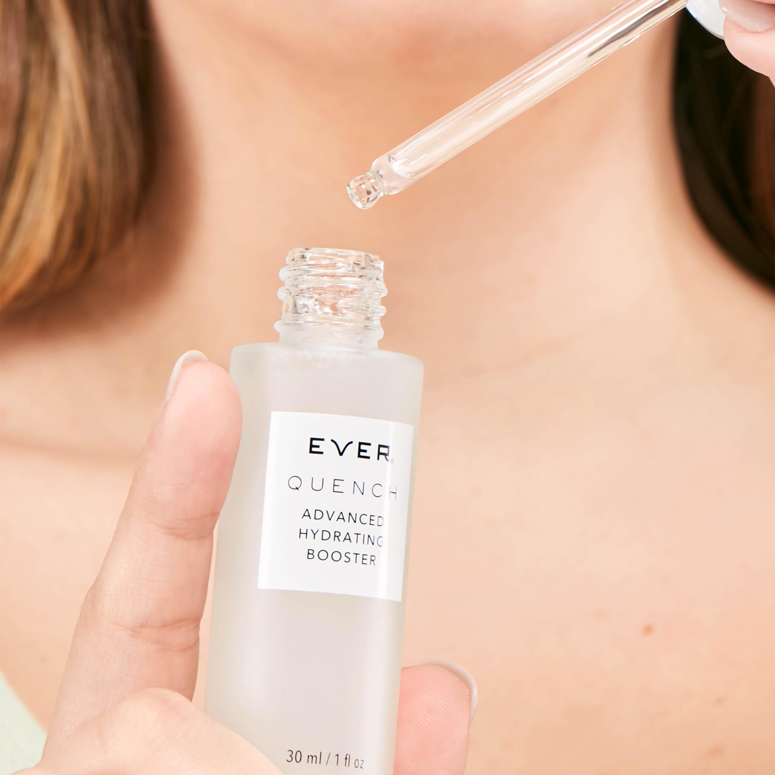 EVER Advanced Hydrating Serum with Hyaluronic Acid & Peptides - Anti-Aging Face Moisturizer for Women, Reduces Fine Lines & Wrinkles, 1 fl oz - Perfect for Daily Skincare Routine & Nighttime Hydration
