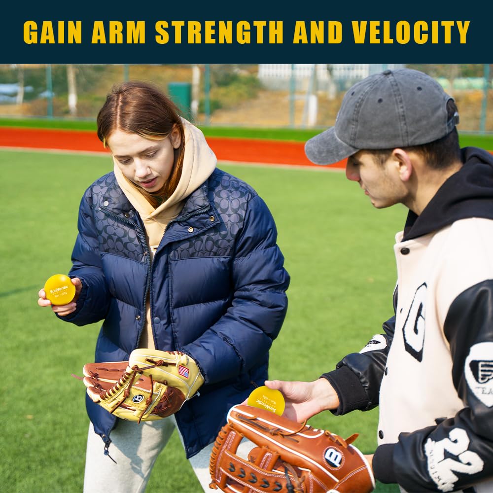 6 Pack Weighted Baseballs Set (16 oz) - Professional Weighted Baseballs for Hitting & Pitching Training - Improve Power & Accuracy for All Skill Levels - Perfect for Baseball Practice, Batting Drills & Strength Training