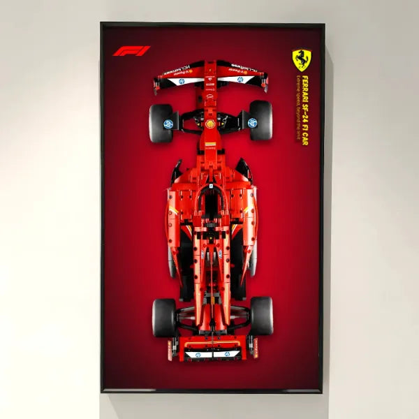 LEGO Technic Ferrari SF 24 42207 Wall Display Frame - Premium Showcase for LEGO Car Models - Perfect for Home Decor, Office Display & Collector's Showcase