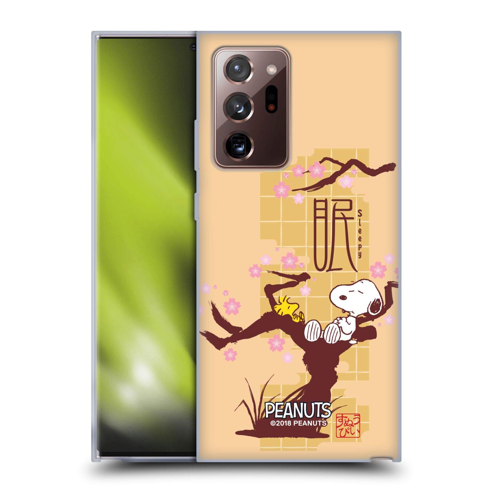 Head Case Designs Officially Licensed Peanuts Sleepy Oriental Snoopy Soft Gel Phone Case for Samsung Galaxy Note20 Ultra 5G - Protective Cover for Daily Use & Travel