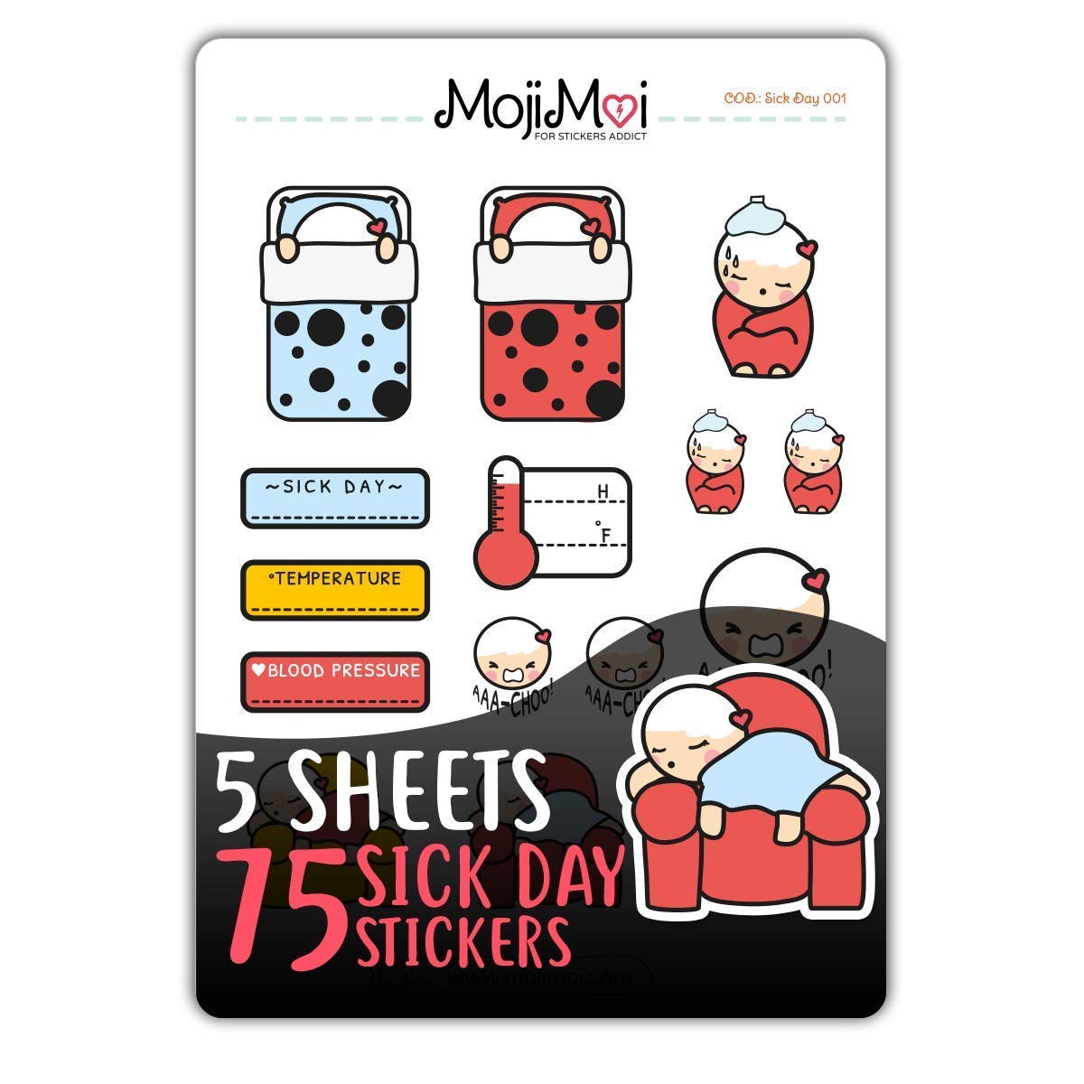 Decorative Planner Stickers for Life Planner, Happy Planner, Erin Condren & Kikki K - Cute Kawaii Stickers for ECLP, Bullet Journaling, Scrapbooking & DIY Craft Projects