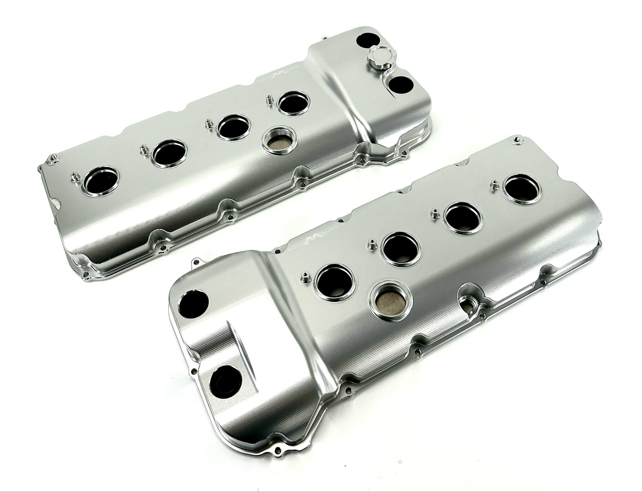 Billet Gen 1 & Gen 2 Coyote VCT Valve Covers - CNC Machined Aluminum with Clear Anodized Finish | Perfect for Ford Mustang & F-150 Performance Upgrades