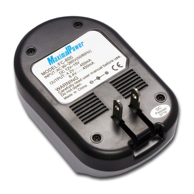 Maximal Power FC600 CAS NP 100 Rapid Travel Charger for Casio Battery (Silver) - Fast Charging Portable Power Solution for Cameras, Watches & Electronics On The Go