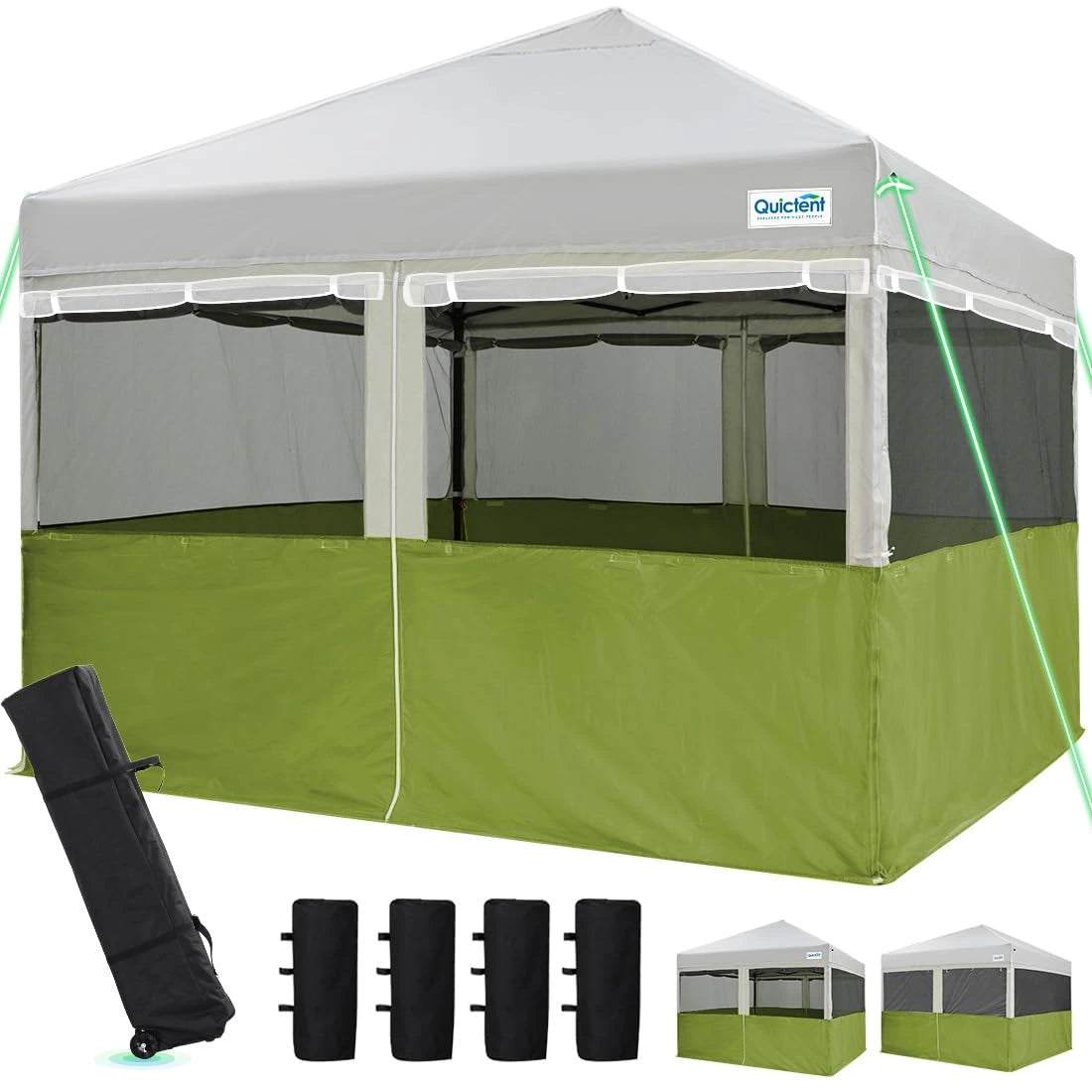 10' x 10' Two-in-One Screened Pop Up Canopy Tent - Perfect for Outdoor Camping, Picnics, Beach Parties & Backyard Gatherings