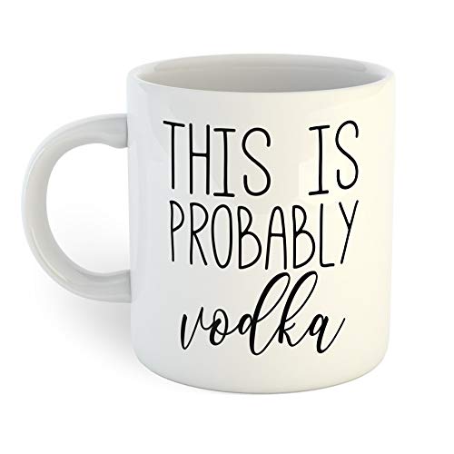 Vodka Coffee Mug - Funny Novelty Drinking Cup for Coffee, Tea & Cocktails - Perfect Gift for Vodka Lovers & Office Humor