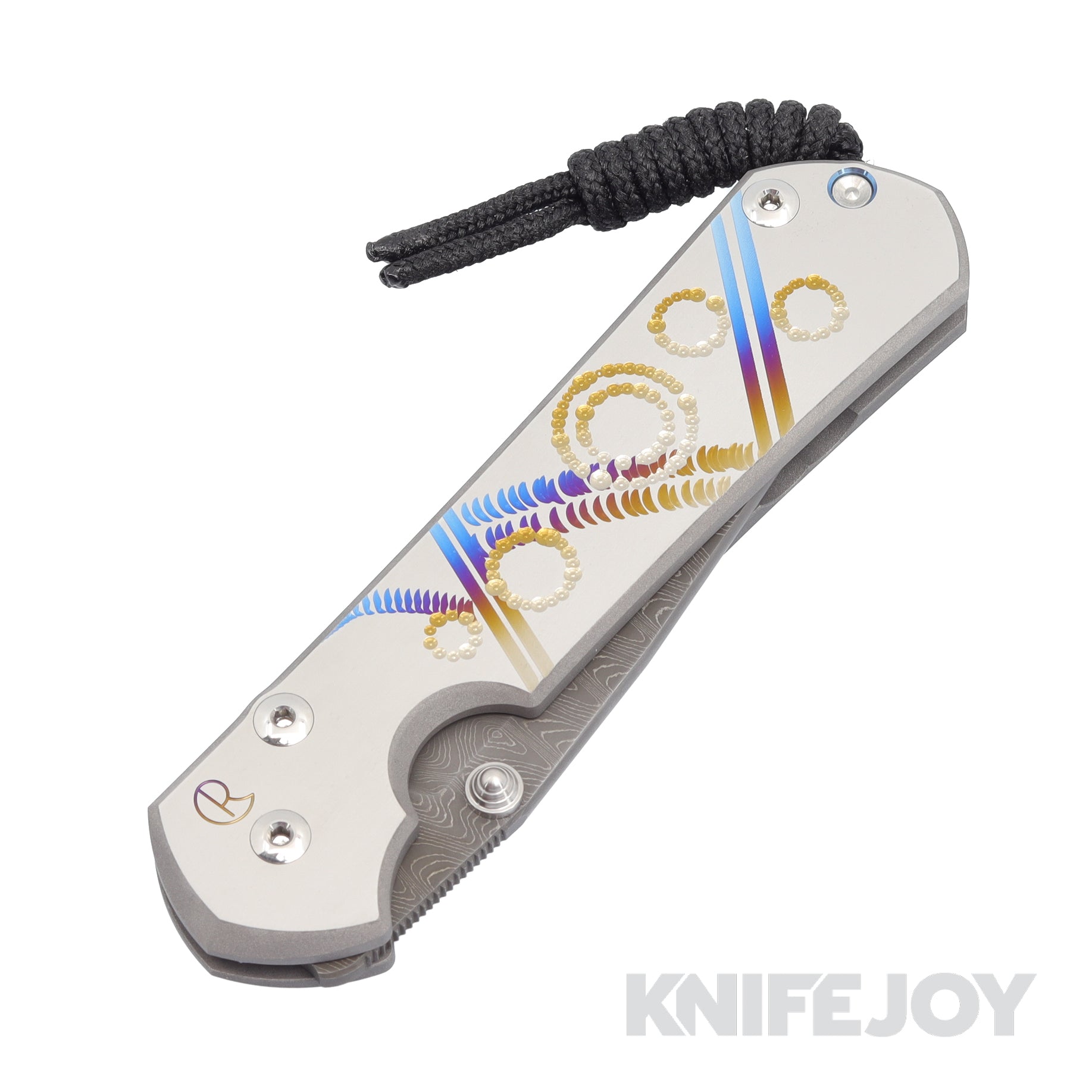 Premium Chris Reeve Knives Large Sebenza 31 Folding Knife - Damascus Steel Drop Point Blade & Unique Graphic Handle - Perfect for Outdoor Camping, Hunting, and EDC Collection