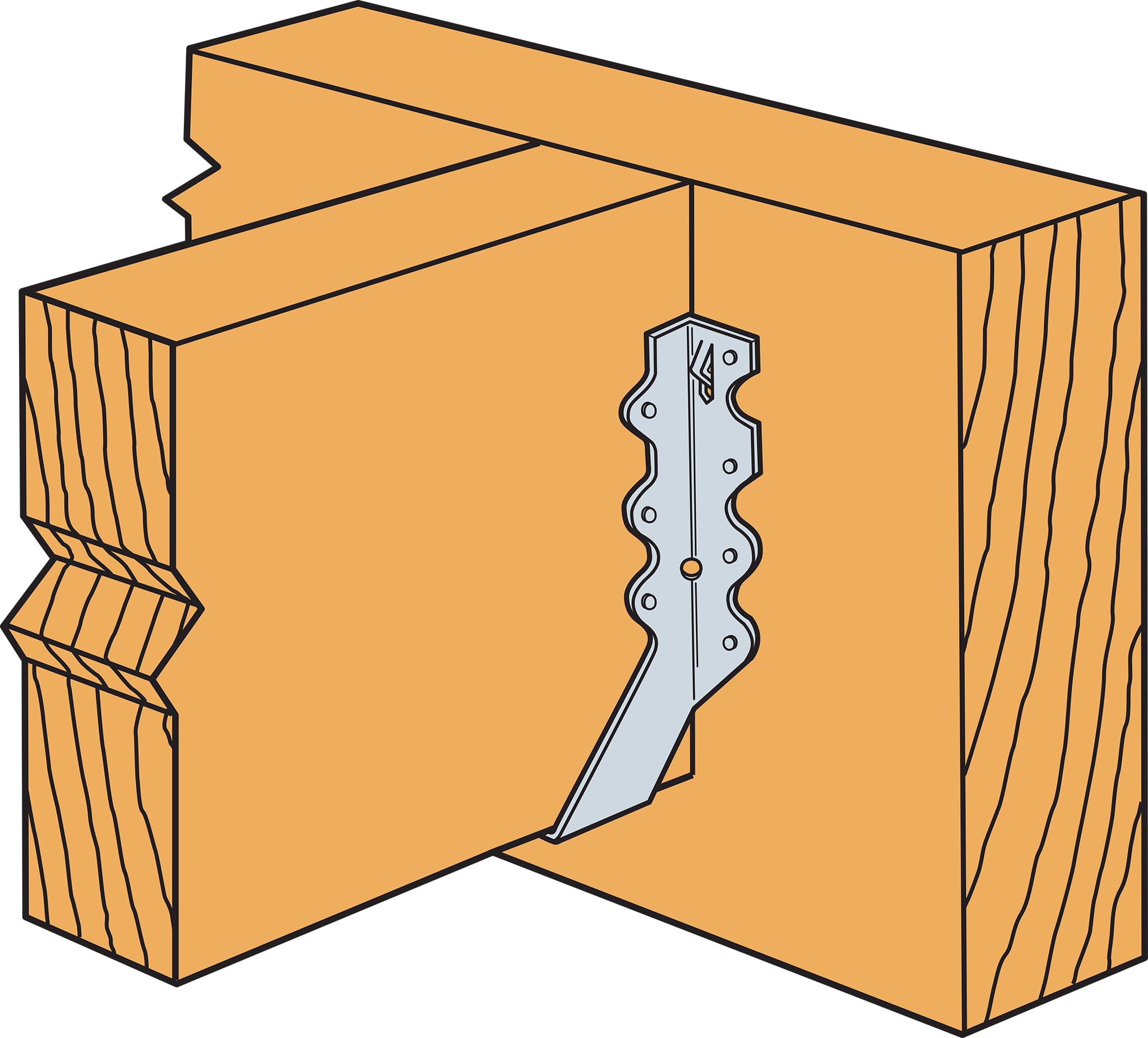 Simpson Strong-Tie LU24 Light Face-Mount Joist Hanger - 20 Gauge Galvanized Steel Brackets for 2x4 Wood Construction, Hurricane-Resistant Rafter Ties (100 Pack) - Ideal for Deck Building, Roof Framing & Structural Reinforcement